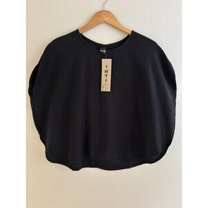 NWT Van Klee‎ Dolman Style Short Sleeve Top 100% Cotton Size M/L Lagenlook Chic